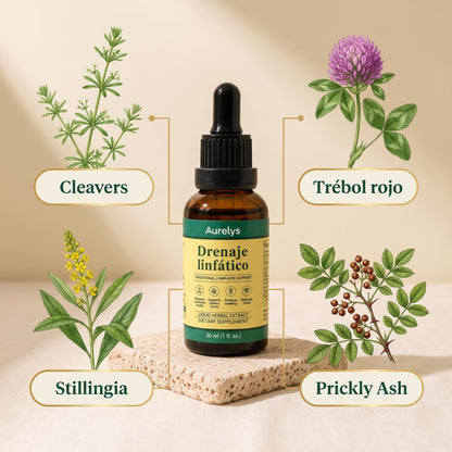 Aurelys™ | Gotas de Drenaje Linfático Natural